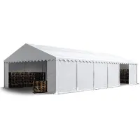 TOOLPORT Tendone deposito 6x12 m PVC 700 N tenda capannone impermeabile bianco