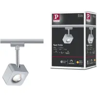 Paulmann URail Cube spot LED dimming 2.700K cromo