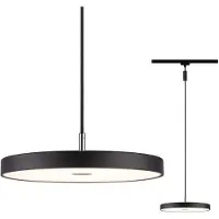 Paulmann Lampada LED a sospensione URail Hildor, nera, 3.000 K, dimmerabile.