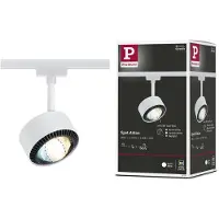 Paulmann Paulman URail faretto LED Aldan, bianco segnale, White Switch