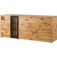 MASSIVMOEBEL24.DE MASSIVMOEBEL24 | Credenza in legno di quercia selvatica 180x44x80 laccato / oliato naturale KITZBÜHEL #132