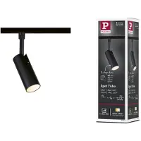 Paulmann URail-Faretto Tubo, nero opaco, dimmerabile a 3 livelli, CCT
