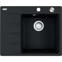 Franke Maris Centro lavello da incasso Fragranit CNG 611-62 A manopola in acciaio inox nero opaco da 45 cm 114.0627.619