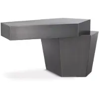 Casa Padrino Tavolino di design grigio 82 x 52 x h. 45 cm - Tavolino da salotto con superficie spazzolata - Mobili da salotto - Qualità lusso