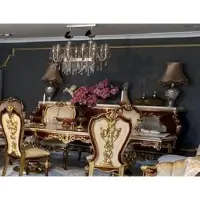 Casa Padrino - Credenza barocca bianco / marrone / oro - Magnifico mobile in legno massiccio in stile barocco - Mobili barocchi - Qualità eccellente - Nobile & Magnifico