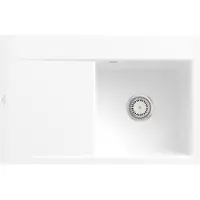 Villeroy & Boch Lavello V&B Subway Style 45 Flat right, con scarico, manuale, bianco alp C-plus