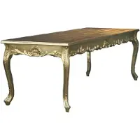 Casa Padrino Tavolo da pranzo Barock, finitura oro, 200 x 88 x 84 cm - Tavolo da pranzo in legno massello in stile antico