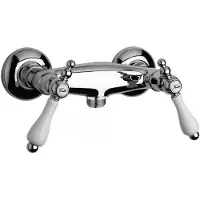 Casa Padrino Accessori bagno - Miscelatore doccia retrò in stile liberty senza flessibile - Miscelatore da bagno - Cromo - Serie Milano - Italy