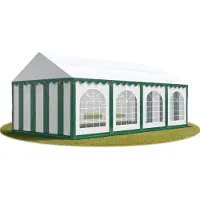 Sonstiges TOOLPORT 3x8 mTendone per feste PREMIUM PVC verde-bianco 100% impermeabile