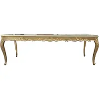 Casa Padrino Tavolo da pranzo Barock, finitura oro, 250 x 100 x 84 cm - Tavolo da pranzo in legno massello