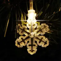 BURI 40 LED fiocco di neve fata luci bianco caldo inverno decorazione illuminazione di Natale