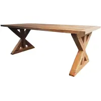Casa Padrino tavolo da pranzo in legno massiccio - rovere - 200 cm x 100 cm x H78 cm - Versione pesante