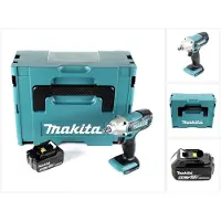 Makita DTW 190 T1J Avvitatore ad impulsi a batteria 18V in valigetta Makpac + 1x Batteria BL 1850 5,0 Ah - senza caricatore