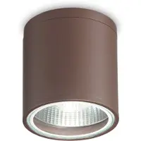 Ideal Lux Plafoniera Gun, marrone caffè, metallo, IP55, GU10