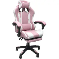 HTI Sedia da gaming Krit Eco rosa-bianco