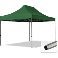 TOOLPORT 3x4,5m gazebo pieghevole, PREMIUM acciaio, verde scuro