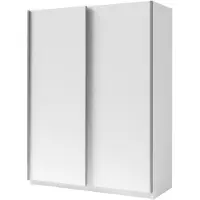 Meublorama Armadio 2 porte scorrevoli - Collezione GOZU - Colore bianco - 180 x 198 x 62 cm