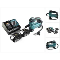 Makita Compressore a batteria DMP 180 RT 18 V 8,3 bar + 2x batterie 5,0 Ah + caricabatterie