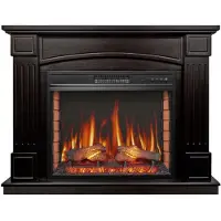 Casa Padrino Barock LED Caminetto elettrico Schwarz 114 x 34 x H. 90,3 cm