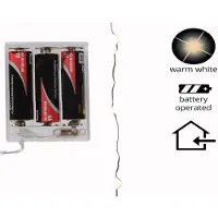 Kaemingk Catena luminosa a filo LED bianco caldo, selezione: 40 LED bianco caldo