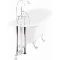 Casa Padrino 2 tubi decorativi cromati per vasca freestanding in pietra naturale nostalgica 1700mm BCha
