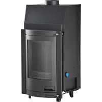 Aquaflam Inserto camino AQUAFLAM 12 PANORAMA con scambiatore di calore e comando manuale