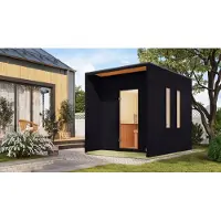 Karibu Saunahaus Laguna: Colore: Nero; Senza forno. Sauna: Nero; Senza forno