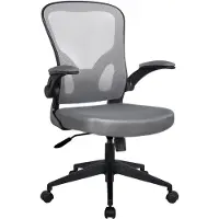 Trisens Sedia da ufficio ergonomica, girevole, per scrivania, con struttura in rete, colore: nero/grigio, senza poggiatesta