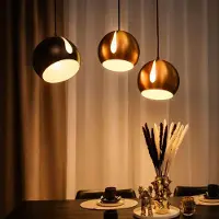 S.luce Ball lampada a sospensione paralume intercambiabile lampada a sospensione lampada a sospensione oro Ø 20cm cavo in nero rotondo