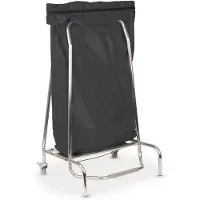 Casselin Portarifiuti in acciaio inox Freno Ruote piroettanti Morsetto in gomma 80 -110 L , capacità:110L
