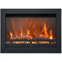Casa Padrino caminetto elettrico da incasso nero 60,2 x 17,7 x H. 43,8 cm - Caminetto decorativo a LED da salotto con telecomando - Mobili da salotto - Mobili - Caminetti elettrici da incasso a LED