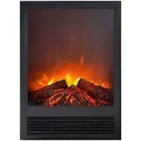Casa Padrino caminetto elettrico da incasso nero 47 x 20,5 x h. 66,5 cm - Caminetto decorativo a LED da salotto con telecomando - Mobili da salotto - Mobili - Caminetti elettrici da incasso a LED