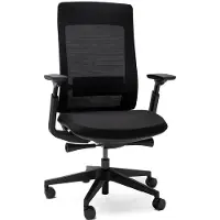 Yaasa Sedia da ufficio ergonomica Chair Essential, nera – Portata 130 kg – Supporto lombare regolabile – Braccioli 3D – Schienale regolabile