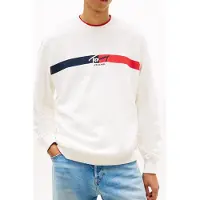 Tommy Hilfiger Tjm Regular Sign Stripe Sweatshirt Ecru Taglia: M | Maglioni a maglia Outlet | Uomo | Marrone