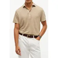 Tommy Hilfiger Dc Spread Collar Linen Polo Sandalwood Taglia: S | Polo Outlet | Uomo | Bianco