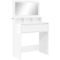 Syfax Tavoli da Trucco per Camera da Letto Bianco Lucido