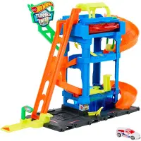 Hot Wheels Pista Per Macchinine City Con Tunnel Di Lavaggio E Curve