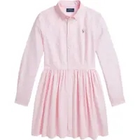 Ralph Lauren per ragazza. 313934179001 Abito chemisier in oxford di cotone rosa (8años= 136/138cm), Casual, Manica lunga, moda per bamb