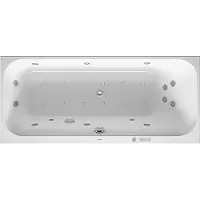 Duravit Happy D.2 baignoire balnéo, version à encastrer, simple dos à droite, bâti-support, garniture d'écoulement et de trop-plein, système combiné E, 1700x700mm, 760311000CE1000, 760311000CE1000
