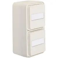 Berker 47703552 Presa SCHUKO doppia verticale con coperchio ribaltabile AP W.1 bianco polare opaco