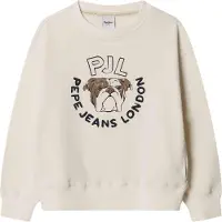 Pepe Jeans per ragazzo. PB5800070 Felpa bianca Wilfred (12años= 152cm), Bianco, Casual, Cotone, moda per bambini