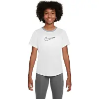 Nike Kid's One Fitted Dri-Fit Short-Sleeve Top Maglia funzionale Bambini (M, bianco)