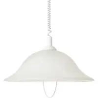 Brilliant lampada a sospensione bianca/bianco alabastro con cavo a rullo Freya, 93220/05