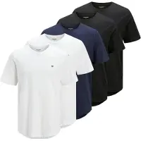 Jack & Jones Confezione Da 5 T-shirt Semplice