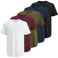 Jack & Jones Confezione Da 5 T-shirt Semplice