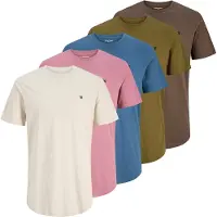 Jack & Jones Confezione Da 5 T-shirt Semplice