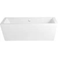 Casa Padrino Vasca da bagno freestanding in stile Art Déco, bianca, dimensioni 1735 x 790 x 580 mm - Vasca freestanding vintage, stile barocco