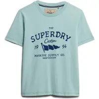 Superdry per donna. W1011872A Maglietta blu Heritage Hamptons (XS), Casual, Cotone, Manica corta