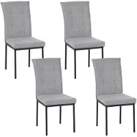 HTI Sedia Matthew grigio chiaro, set da 4