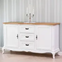 Casa Padrino credenza in stile country bianco / colori naturali 158 cm - Mobili in stile country